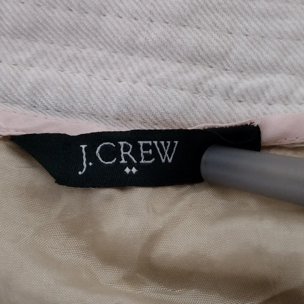 J.Crew Linen Blend Button Short Skirt Women's 6 White Preppy Academia Retro 90s - Picture 7 of 8